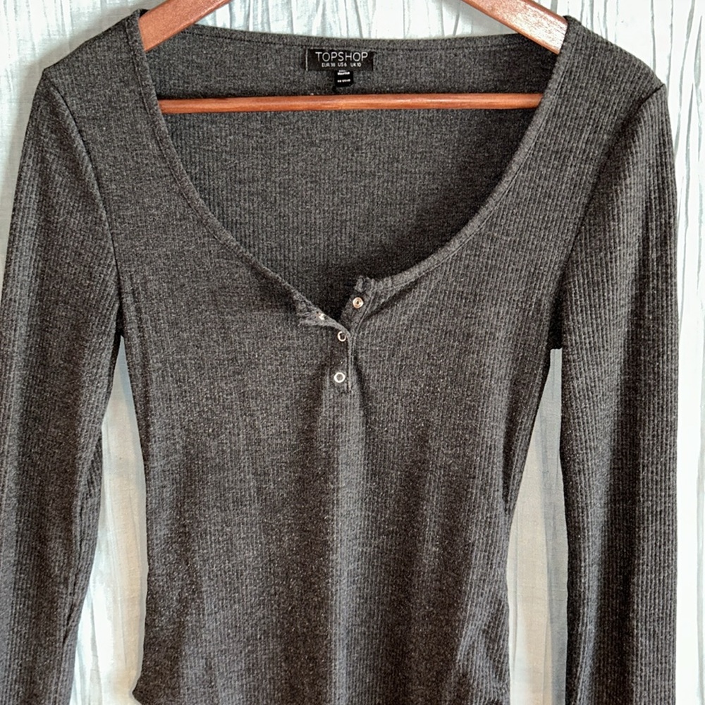 Topshop Ribbed Knit Bodysuit - Picture 2 of 5